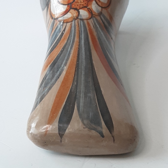 VTG MEXICAN TONALA Folk Art Hand Painted Long Tail Bird - Picture 9 of 11